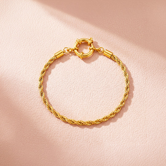 Rope Chain Bracelet with Sailor Clasp | Luxe6704