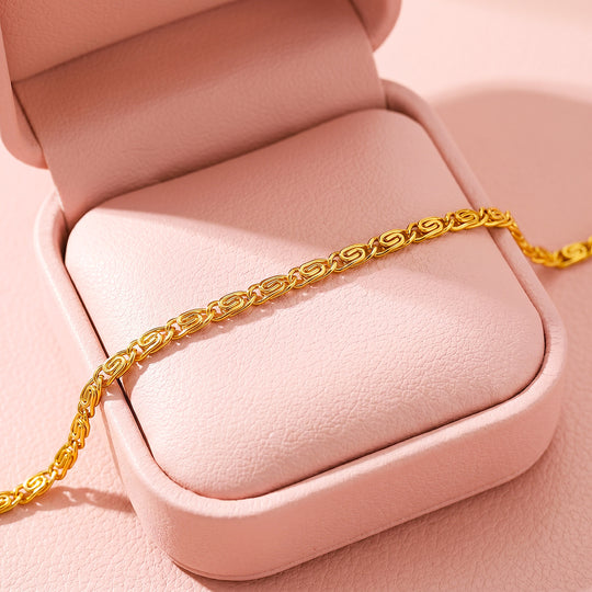 Scroll Link Chain Bracelet | Luxe6706