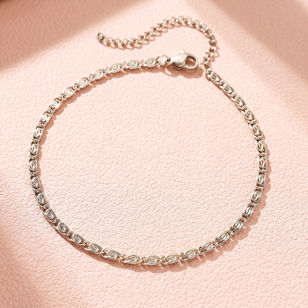 Scroll Link Chain Bracelet | Luxe6706
