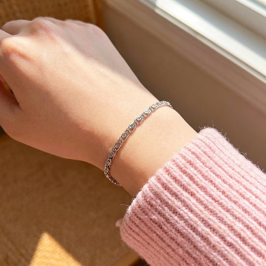 Scroll Link Chain Bracelet | Luxe6706
