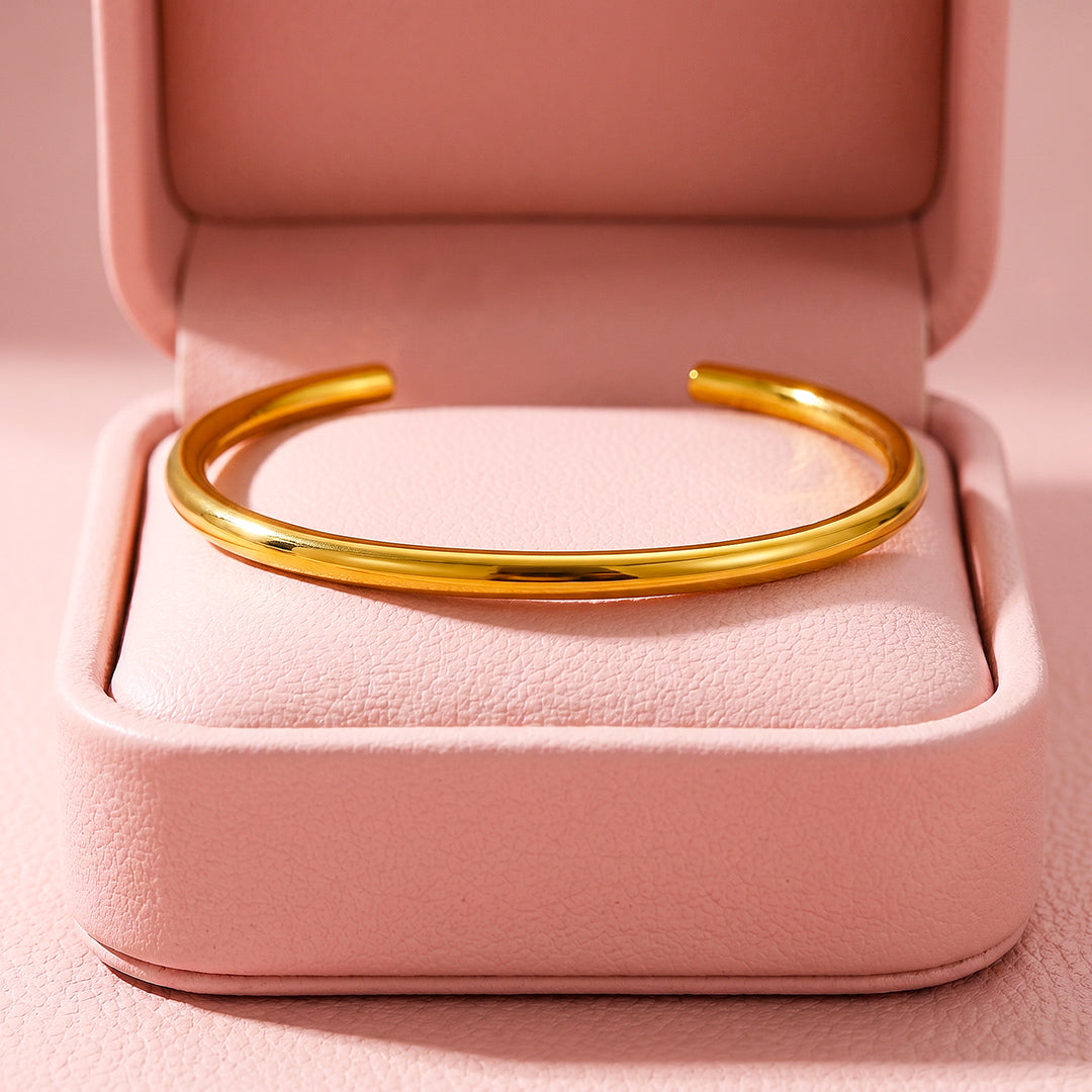 Smooth Open Cuff Bangle | Luxe6707