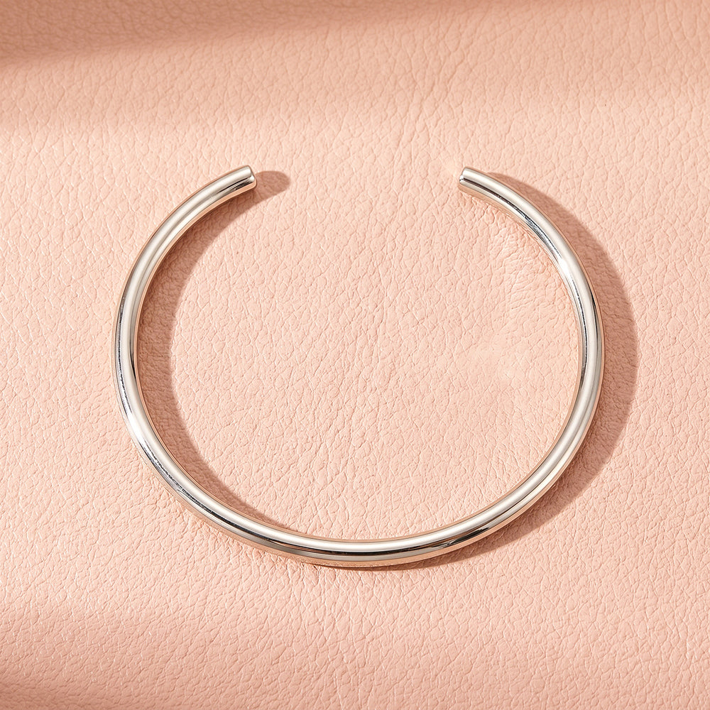 Smooth Open Cuff Bangle | Luxe6707