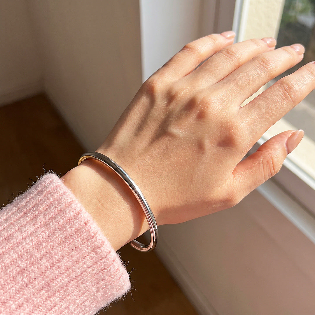 Smooth Open Cuff Bangle | Luxe6707