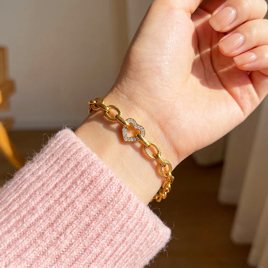 Heart Twist Chain Bracelet | Luxe6711