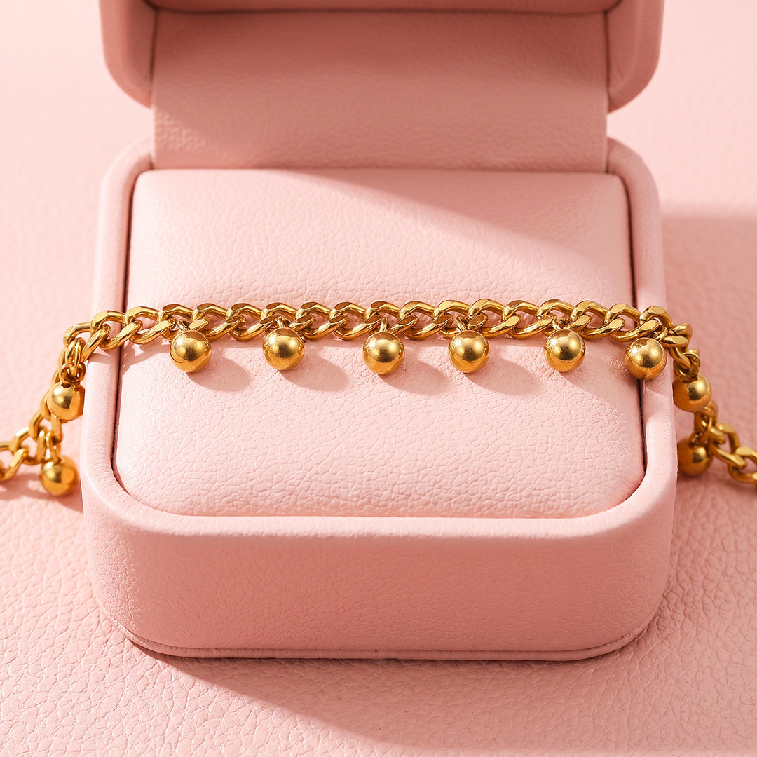 Balls Charm Curb Chain Bracelet | Luxe6717