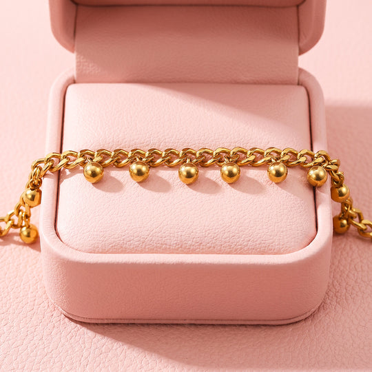 Balls Charm Curb Chain Bracelet | Luxe6717