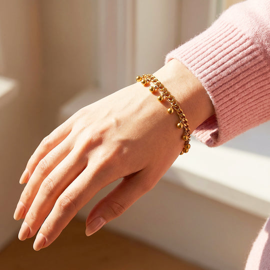 Balls Charm Curb Chain Bracelet | Luxe6717