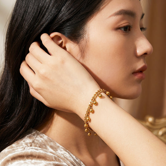 Balls Charm Curb Chain Bracelet | Luxe6717