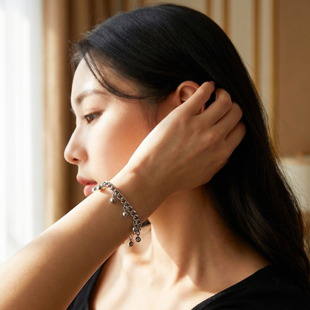 Balls Charm Curb Chain Bracelet | Luxe6717