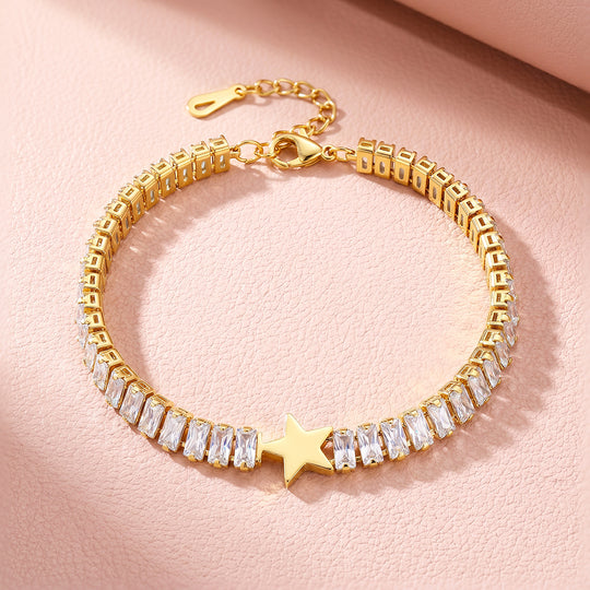 Star Baguette Tennis Bracelet | Luxe6721