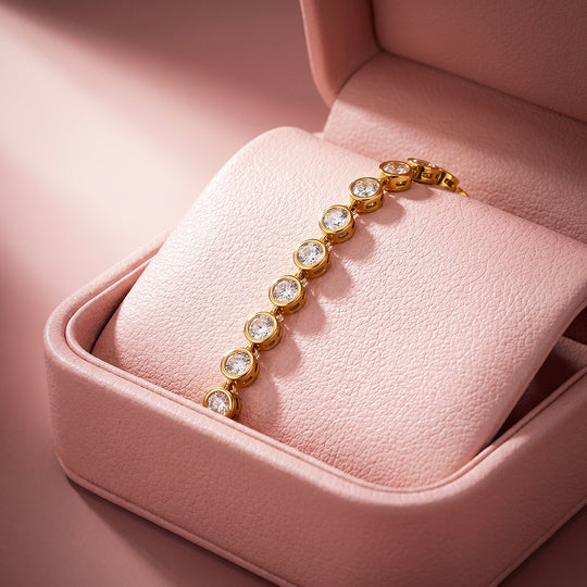Bezel-Set Round Tennis Bracelet | Luxe6724