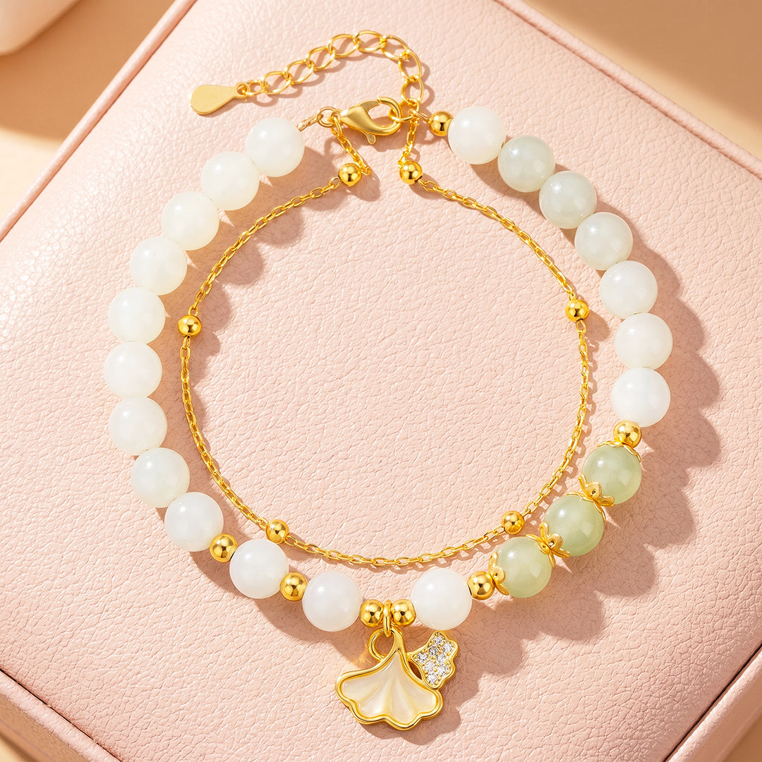 Ginkgo Leaf Double-Strand Bracelet | Luxe6736