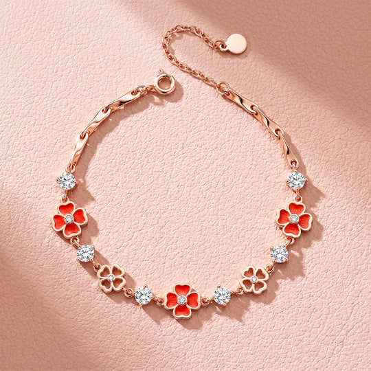 Coral Blossom Station Bracelet | Luxe6741