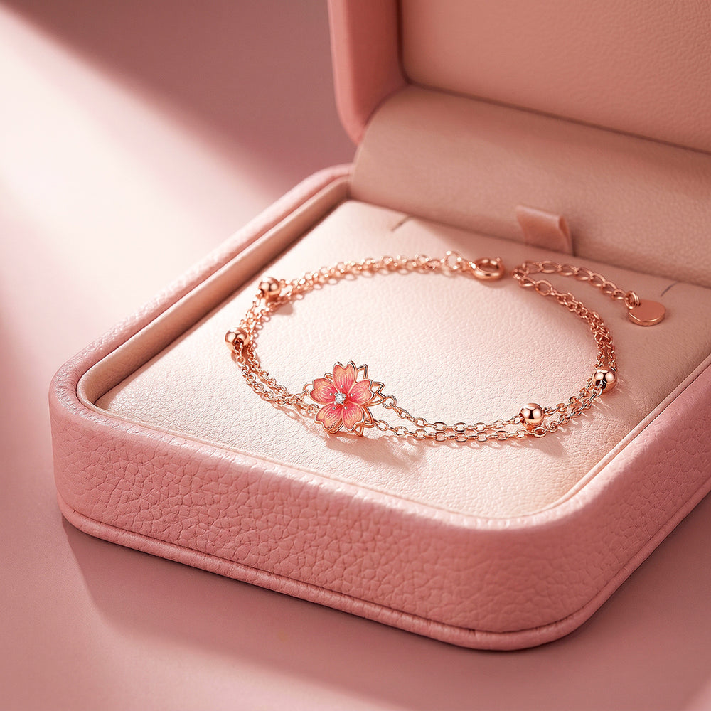 Sakura Blossom Double-Strand Bracelet | Luxe6742