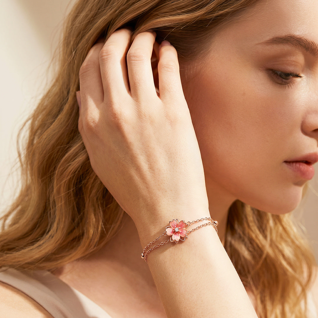 Sakura Blossom Double-Strand Bracelet | Luxe6742