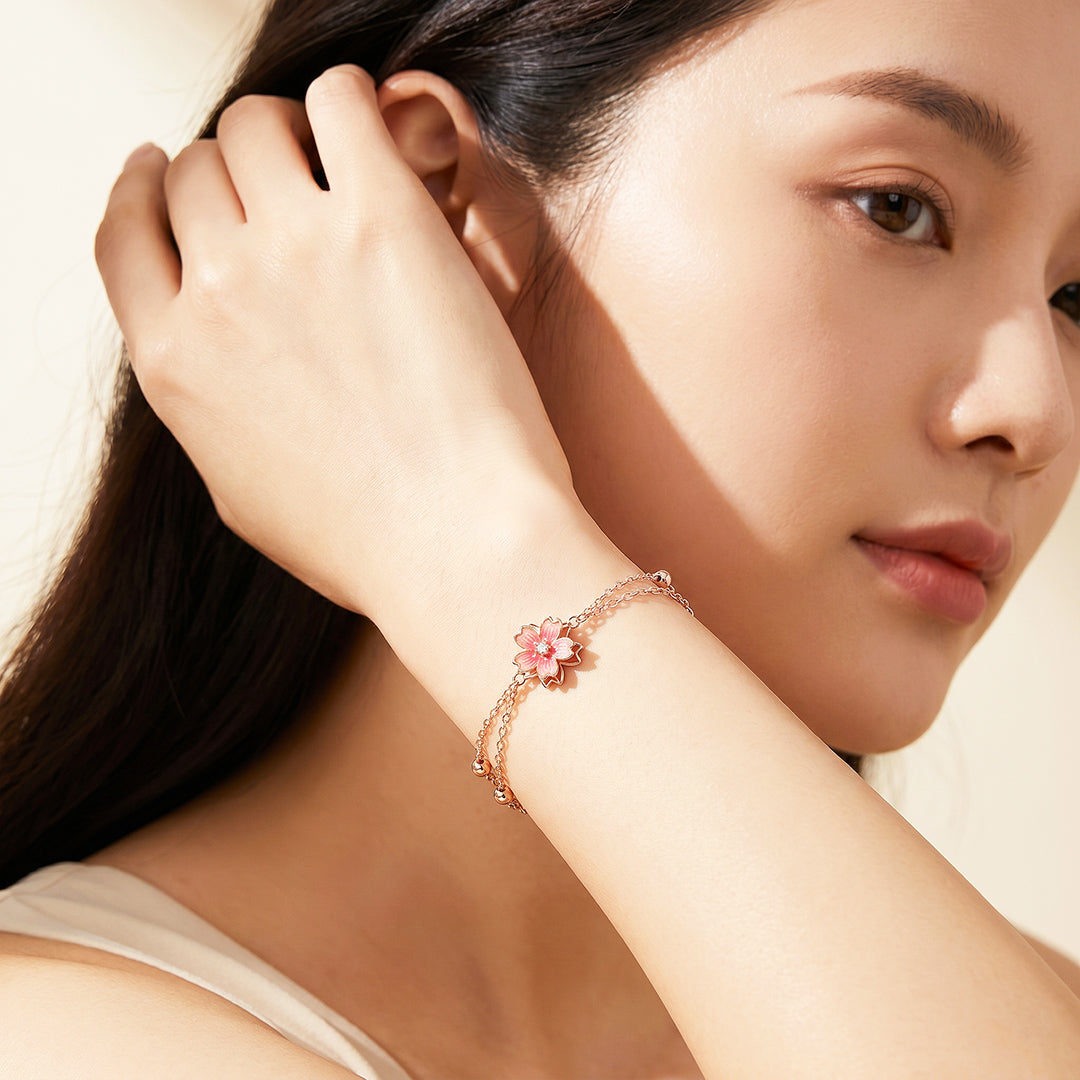 Sakura Blossom Double-Strand Bracelet | Luxe6742