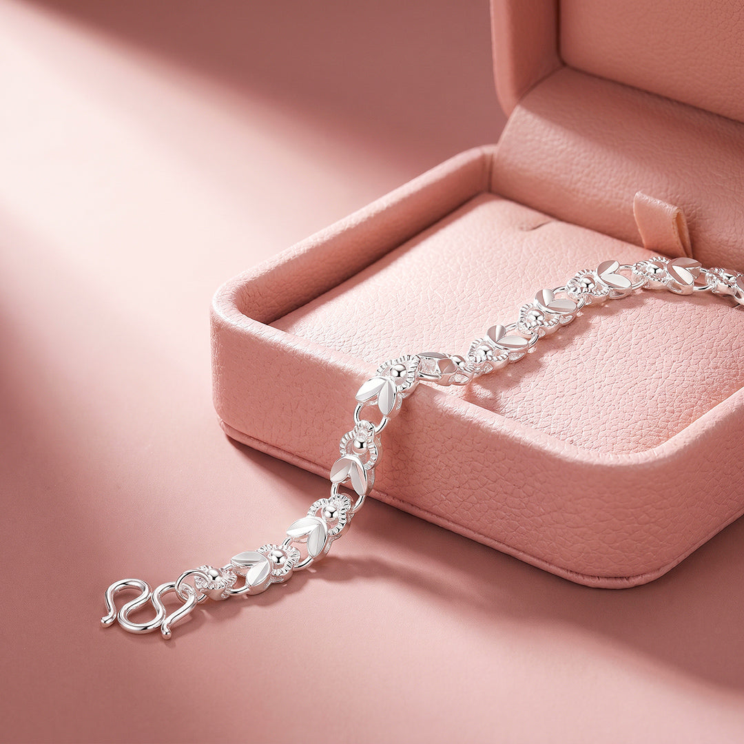 Leaf &amp; Milgrain Link Bracelet | Luxe6745