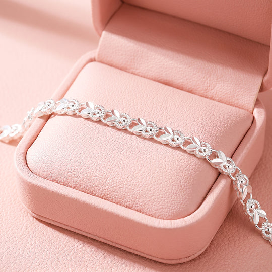 Leaf &amp; Milgrain Link Bracelet | Luxe6745