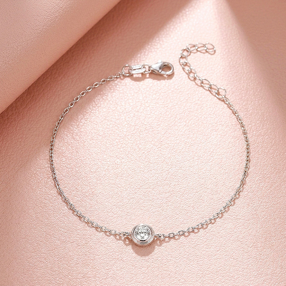 Bezel Solitaire Chain Bracelet | Women's Bracelet | Luxe6747