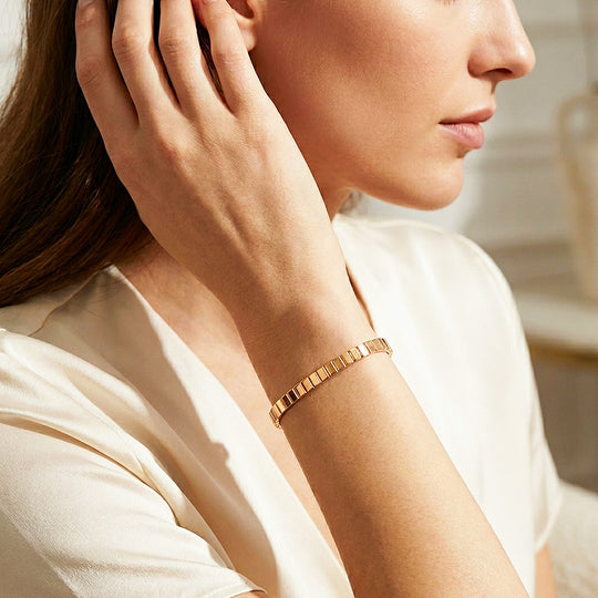Structured Grooved Stackable Bangle | Women&