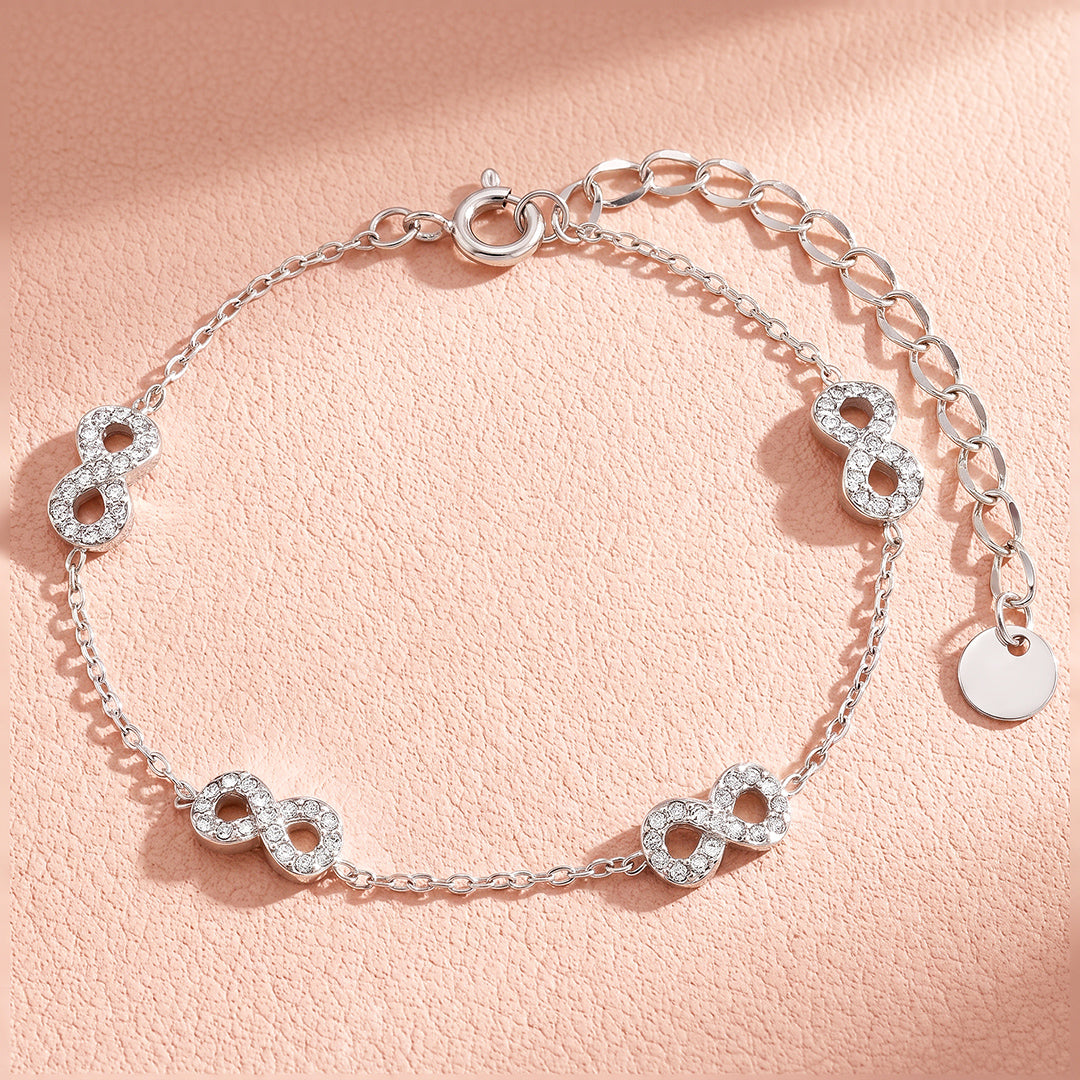 Pavé Infinity Station Bracelet | Women&