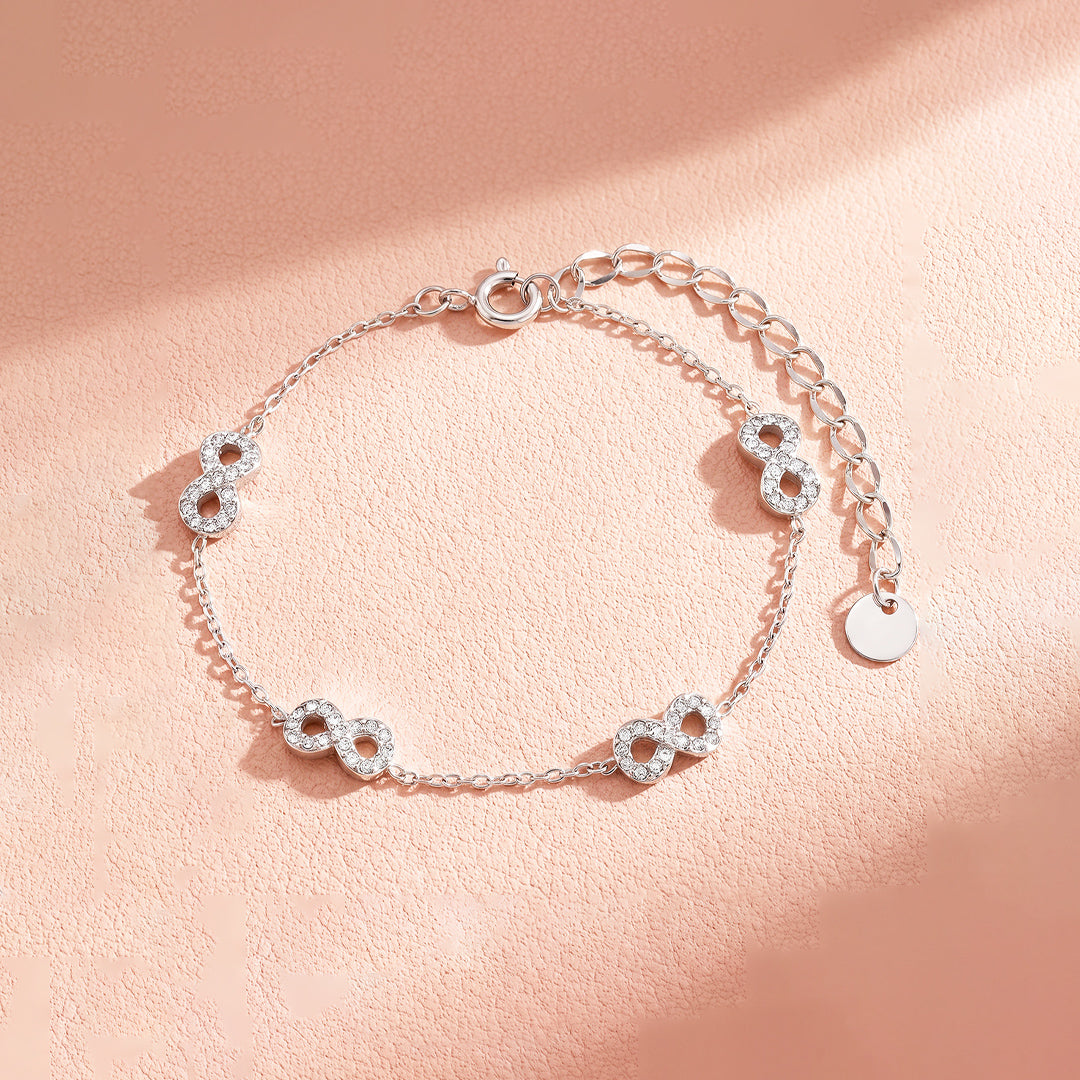 Pavé Infinity Station Bracelet | Women&