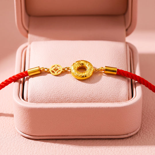 Fortune Coin Red Rope Bracelet | Women&