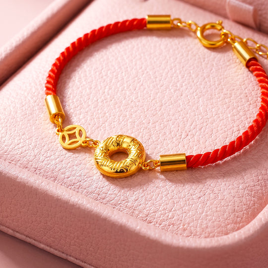 Fortune Coin Red Rope Bracelet | Women&