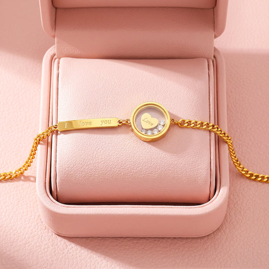 "I Love You" Locket Charm Bracelet | Women&