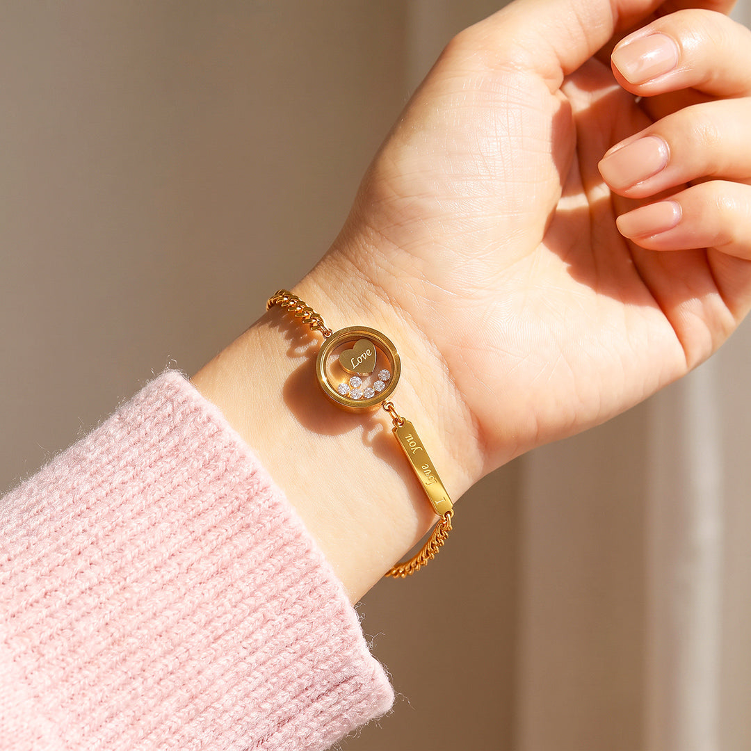 "I Love You" Locket Charm Bracelet | Women&