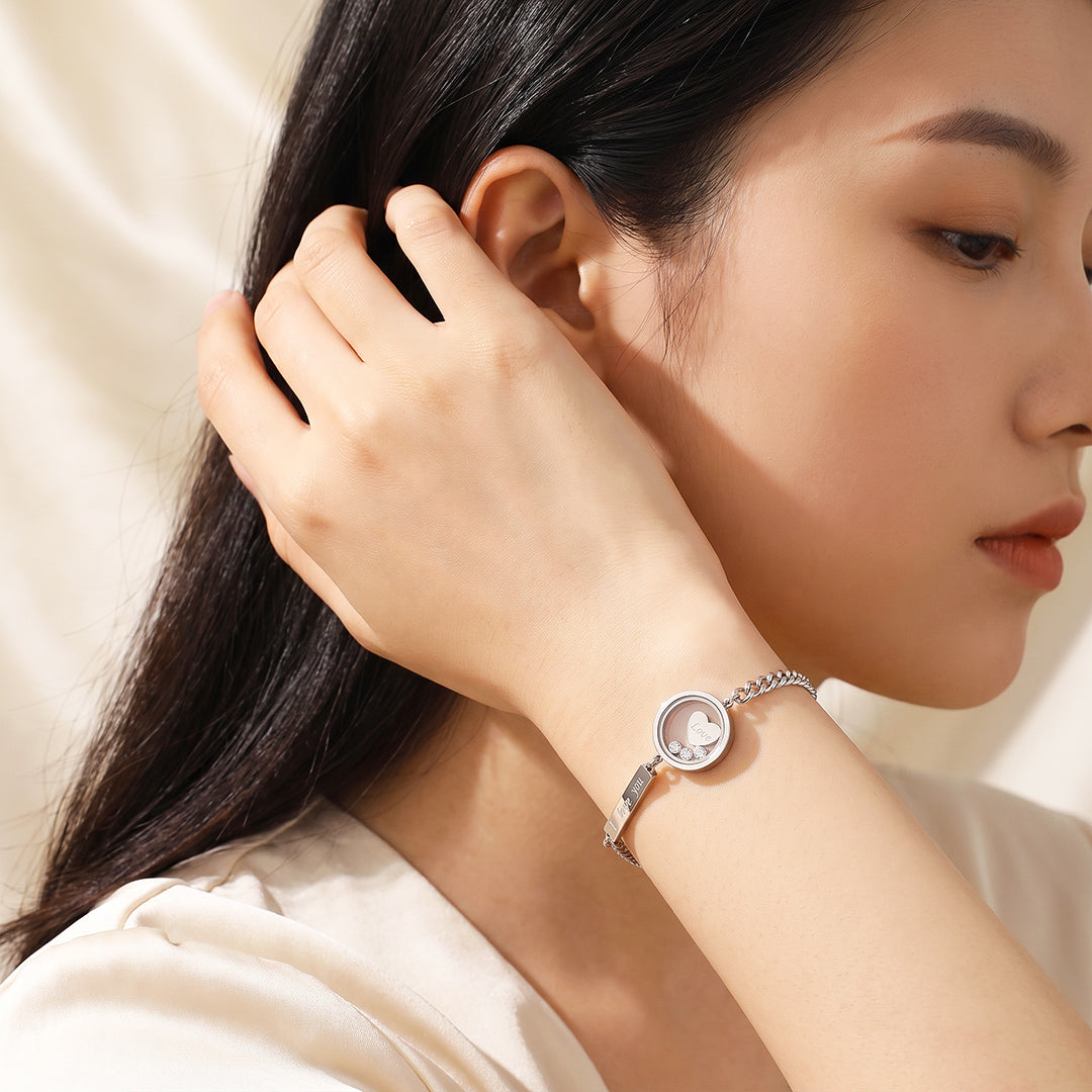 "I Love You" Locket Charm Bracelet | Women&