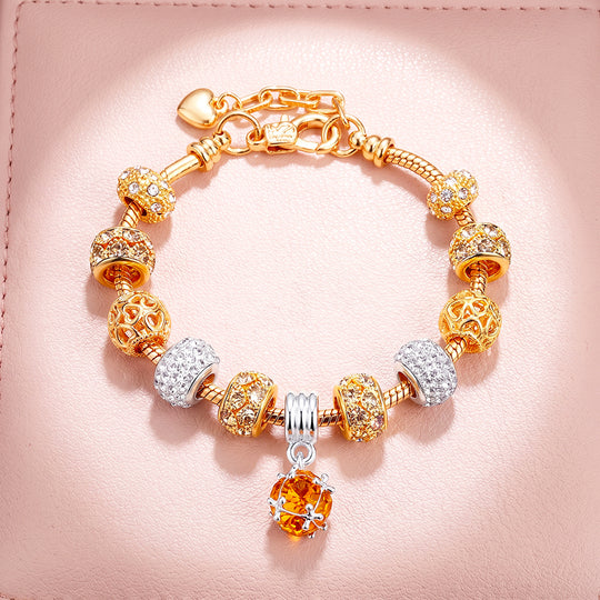 Amber Drop Charm Bracelet | Luxe6778