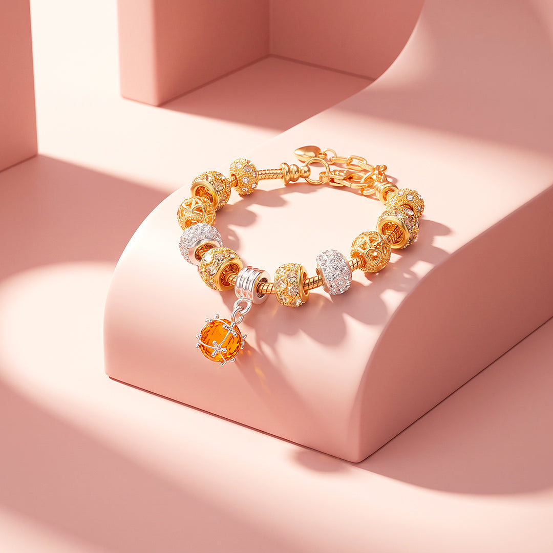 Amber Drop Charm Bracelet | Luxe6778