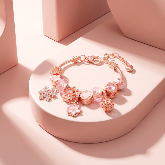 Whimsical Sakura Charm Bracelet | Luxe6782