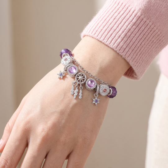 Dreamcatcher Feather Charm Bracelet | Luxe6786