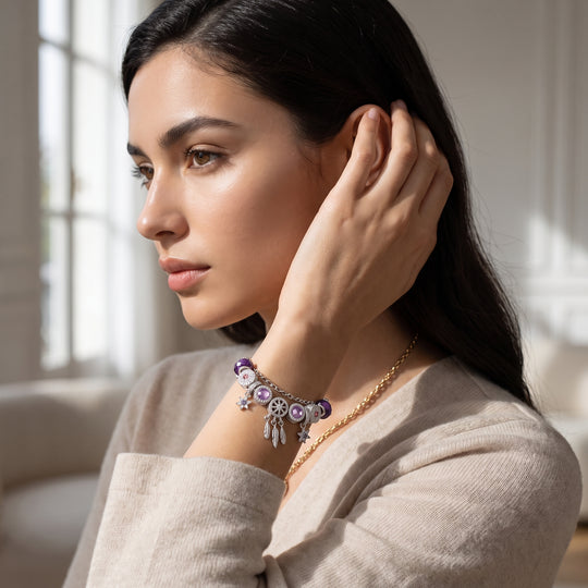 Dreamcatcher Feather Charm Bracelet | Luxe6786