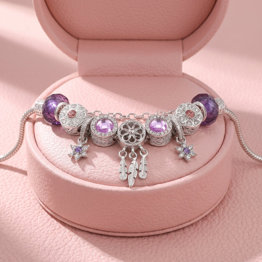 Dreamcatcher Feather Charm Bracelet | Luxe6786