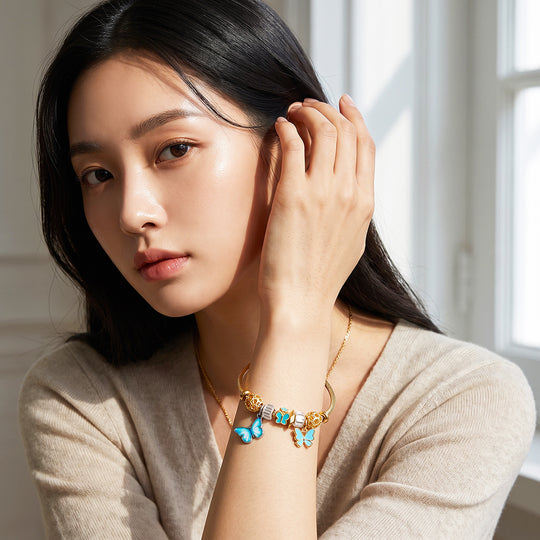 Butterfly Charm Cuff Bracelet | Luxe6788