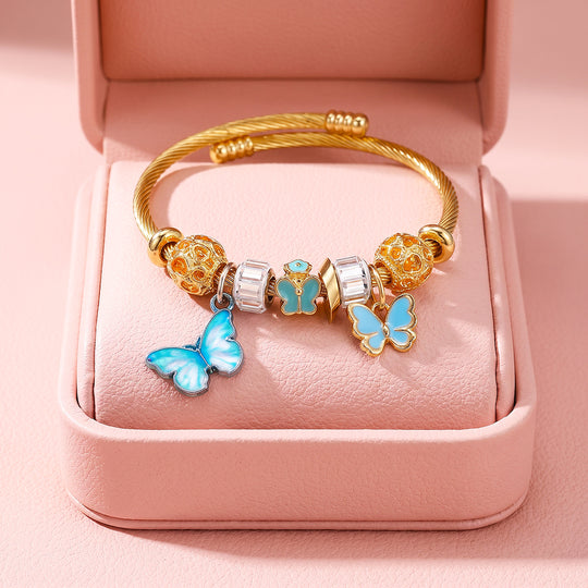 Butterfly Charm Cuff Bracelet | Luxe6788