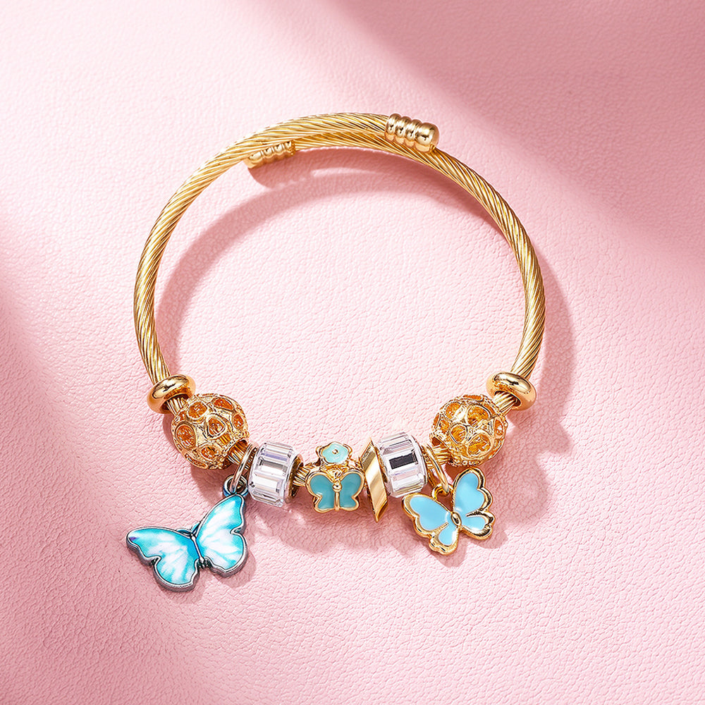 Butterfly Charm Cuff Bracelet | Luxe6788