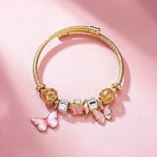 Butterfly Charm Cuff Bracelet | Luxe6788