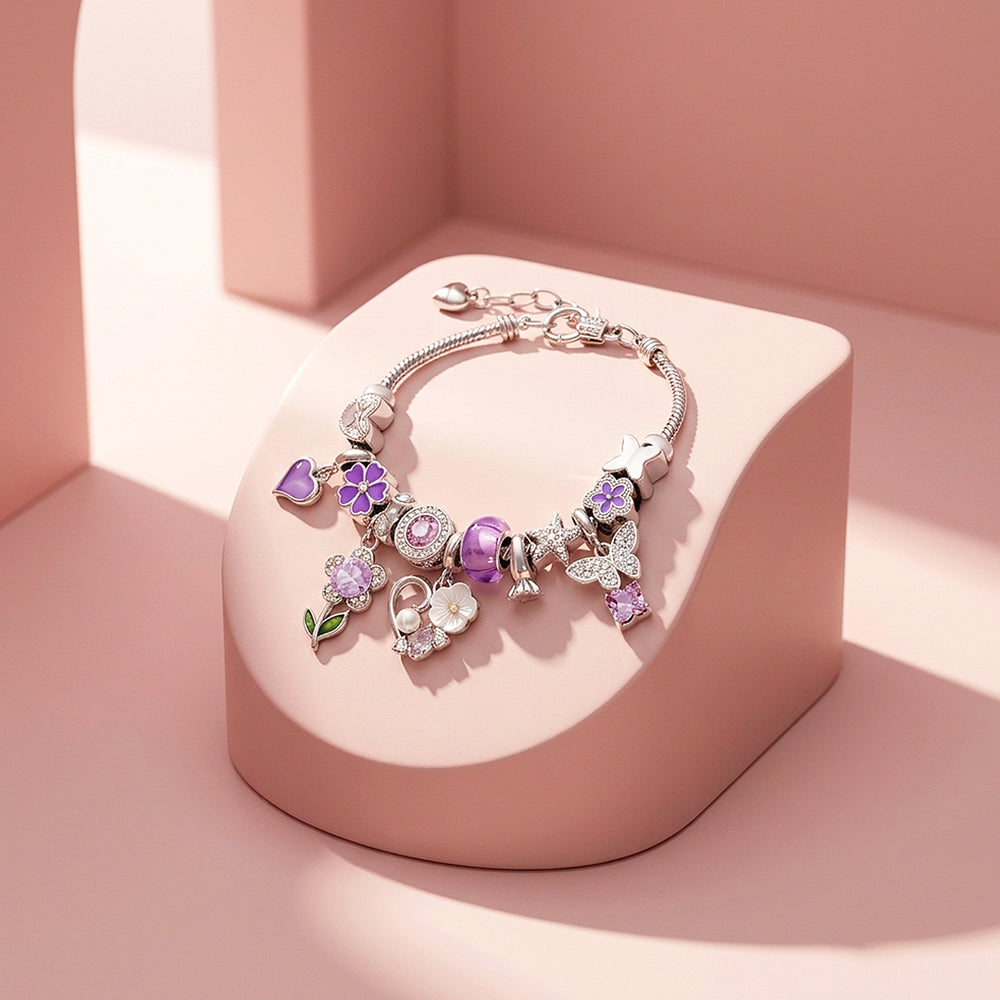 Enchanted Garden Charm Bracelet | Women's Bracelet | Luxe6790