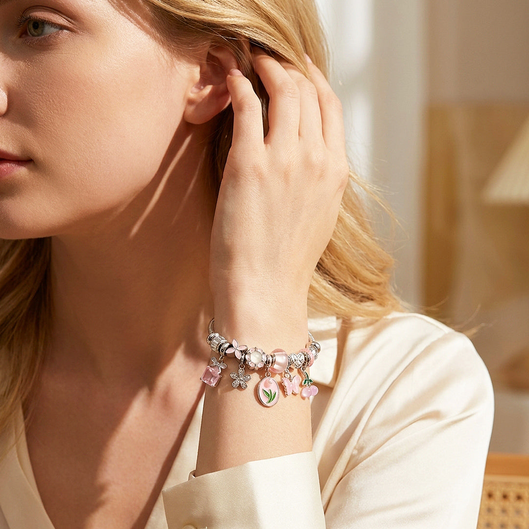 Pastel Meadow Charm Bracelet | Women&