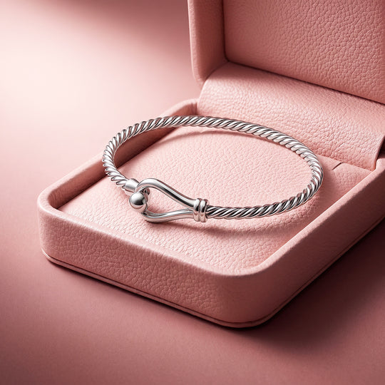 Twisted Cable Hook Bangle | Women&