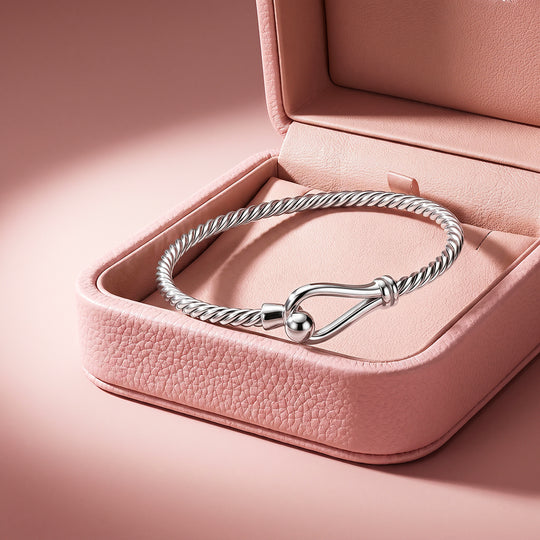 Twisted Cable Hook Bangle | Women&
