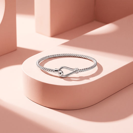 Twisted Cable Hook Bangle | Women&