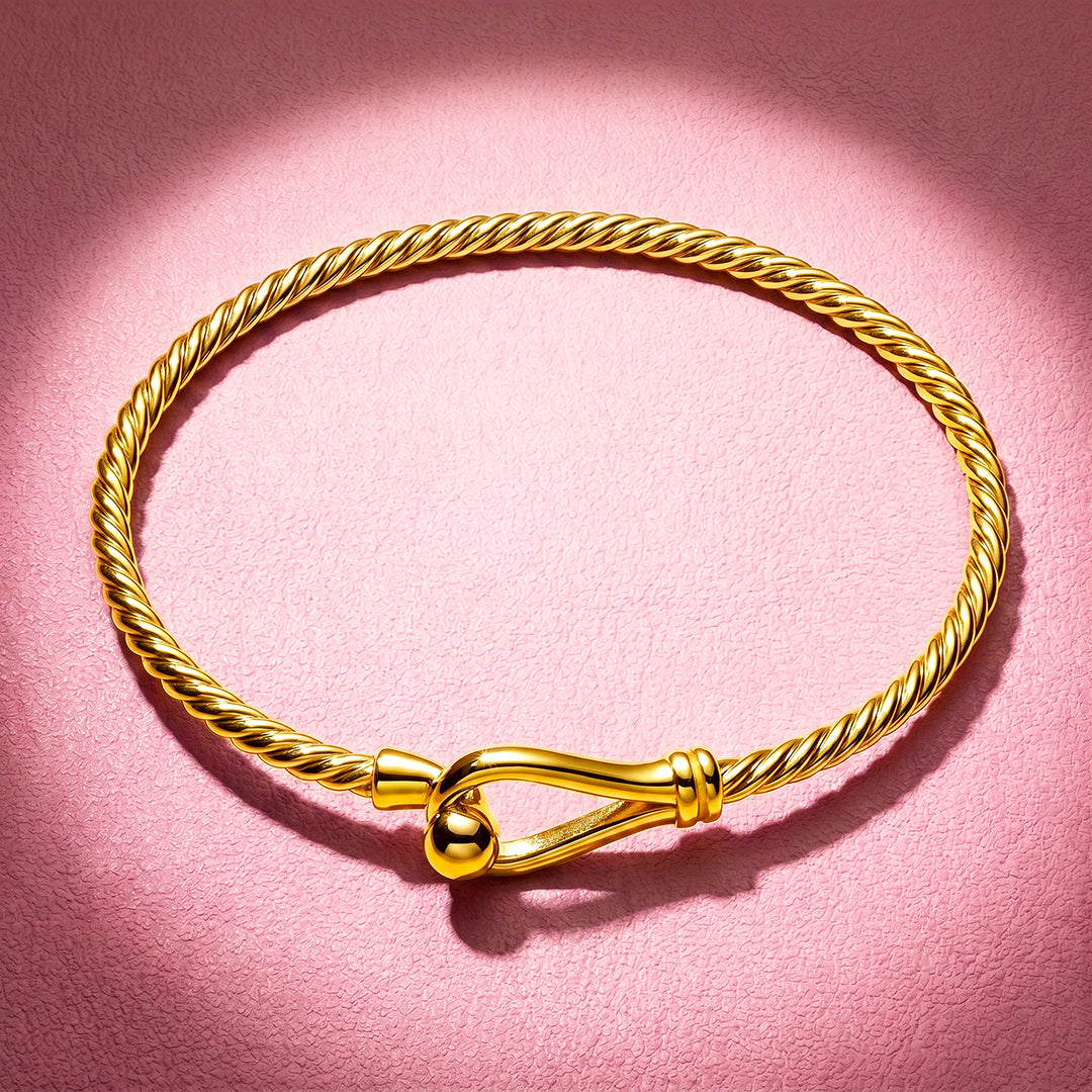Twisted Cable Hook Bangle | Women&