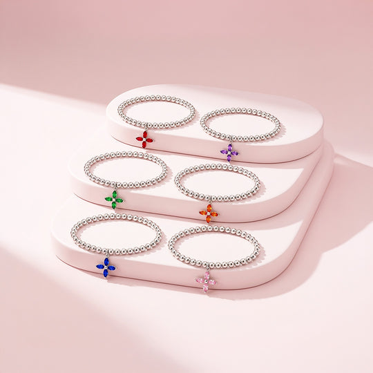 Birthstone Flower Bracelet | Luxe6800
