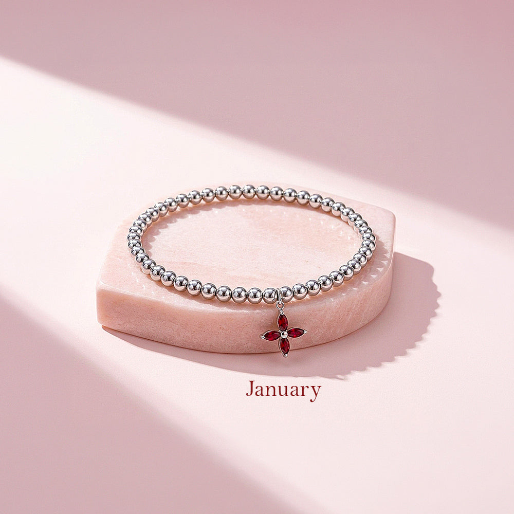 Birthstone Flower Bracelet | Luxe6800