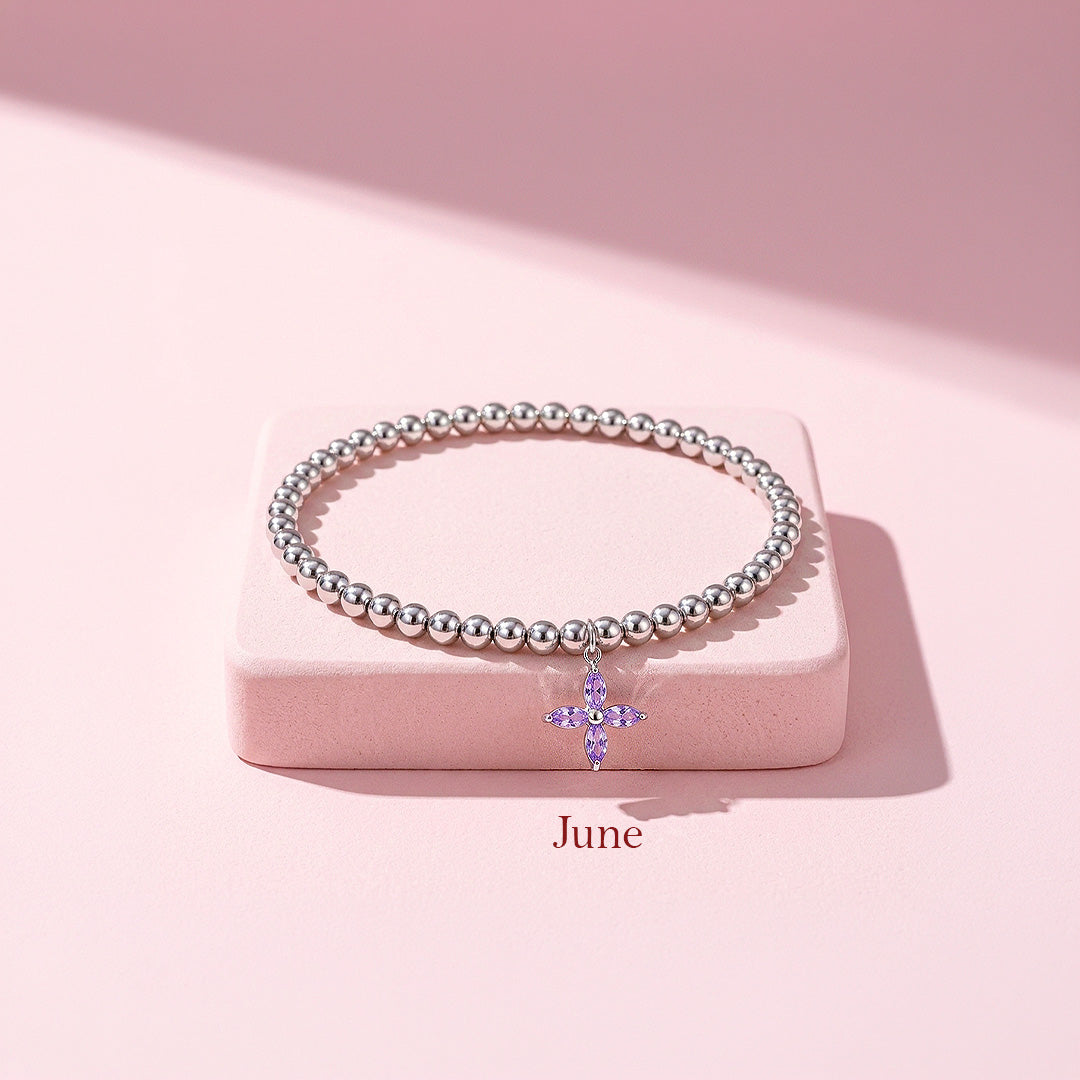 Birthstone Flower Bracelet | Luxe6800